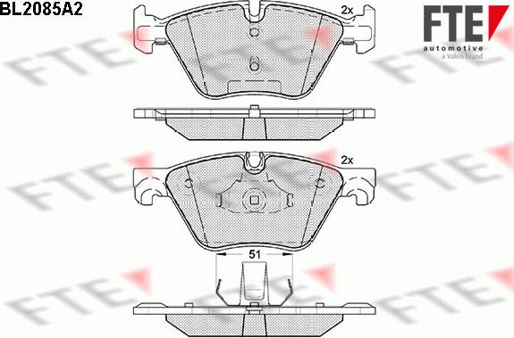 FTE 9010669 - Bremžu uzliku kompl., Disku bremzes autospares.lv