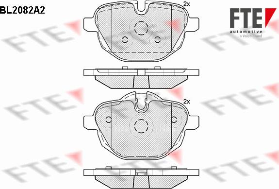 FTE BL2082A2 - Bremžu uzliku kompl., Disku bremzes www.autospares.lv