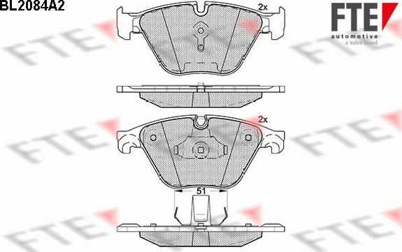 FTE 9010668 - Bremžu uzliku kompl., Disku bremzes autospares.lv