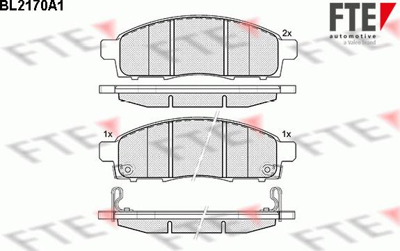 FTE BL2170A1 - Bremžu uzliku kompl., Disku bremzes www.autospares.lv