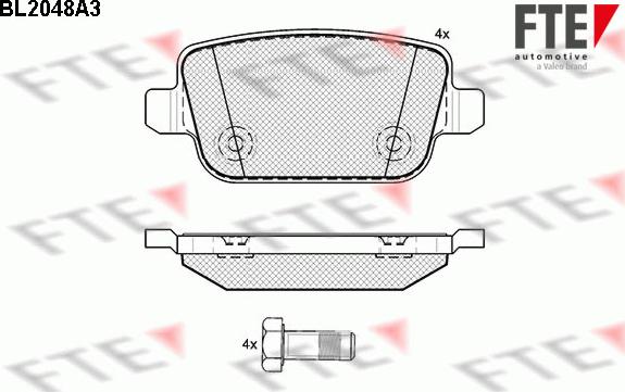 FTE BL2048A3 - Bremžu uzliku kompl., Disku bremzes www.autospares.lv