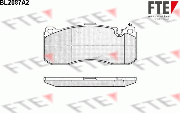 FTE 9010671 - Brake Pad Set, disc brake www.autospares.lv