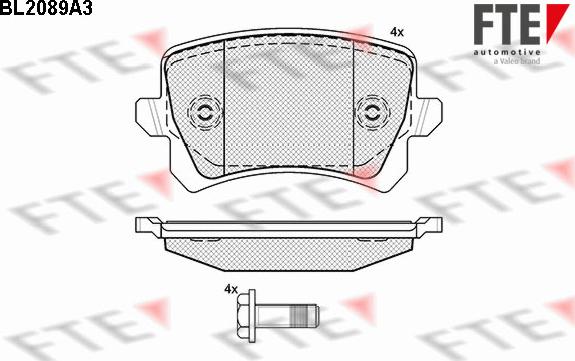 FTE 9010673 - Тормозные колодки, дисковые, комплект www.autospares.lv