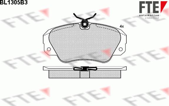 FTE BL1305B3 - Brake Pad Set, disc brake www.autospares.lv