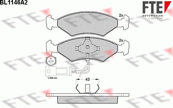 FTE 9010041 - Bremžu uzliku kompl., Disku bremzes www.autospares.lv