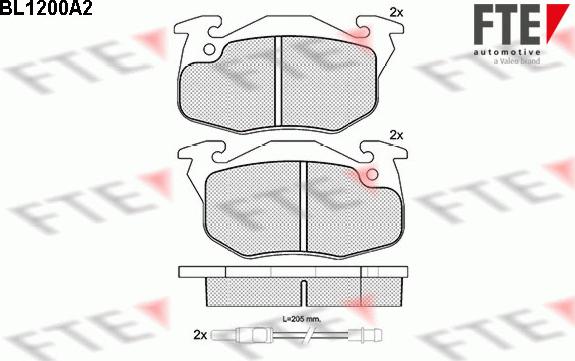 FTE 9010057 - Bremžu uzliku kompl., Disku bremzes www.autospares.lv