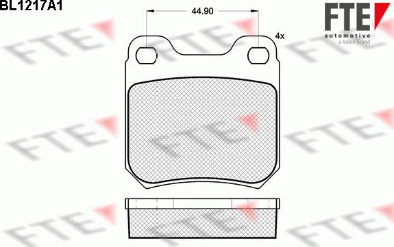 FTE 9010064 - Bremžu uzliku kompl., Disku bremzes autospares.lv