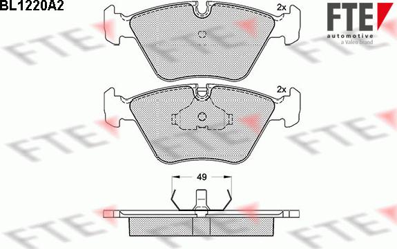 FTE 9010066 - Тормозные колодки, дисковые, комплект www.autospares.lv