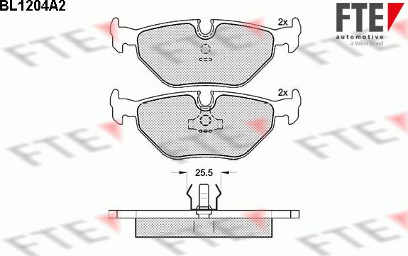 FTE 9010061 - Brake Pad Set, disc brake www.autospares.lv