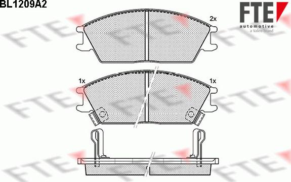 FTE BL1209A2 - Bremžu uzliku kompl., Disku bremzes www.autospares.lv