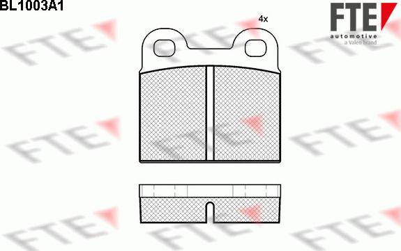 FTE BL1003A1 - Brake Pad Set, disc brake www.autospares.lv