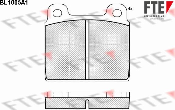 FTE BL1005A1 - Bremžu uzliku kompl., Disku bremzes autospares.lv