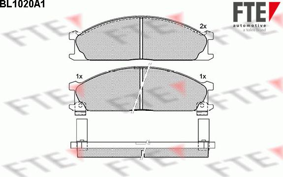 FTE 9010008 - Brake Pad Set, disc brake www.autospares.lv