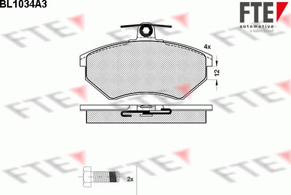 FTE 9010013 - Тормозные колодки, дисковые, комплект www.autospares.lv