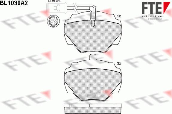 FTE 9010012 - Тормозные колодки, дисковые, комплект www.autospares.lv