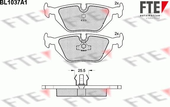 FTE 9010017 - Brake Pad Set, disc brake www.autospares.lv