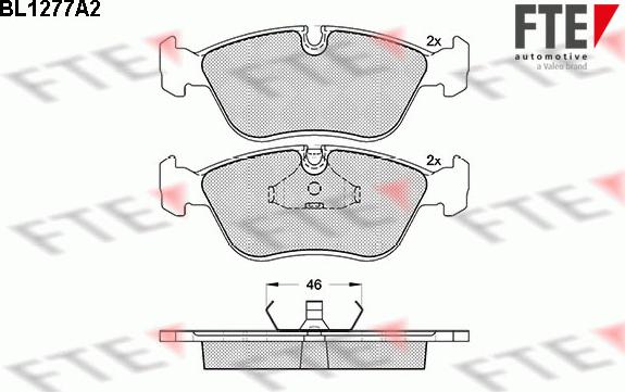 FTE 9010086 - Brake Pad Set, disc brake www.autospares.lv