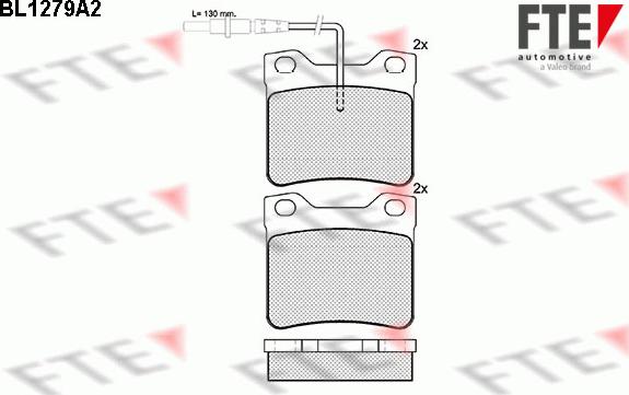 FTE BL1279A2 - Bremžu uzliku kompl., Disku bremzes www.autospares.lv