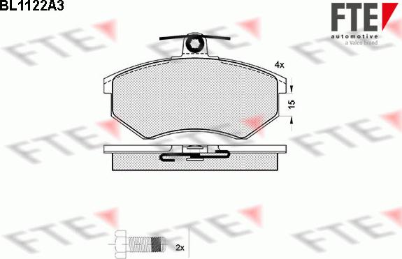 FTE BL1122A3 - Brake Pad Set, disc brake www.autospares.lv