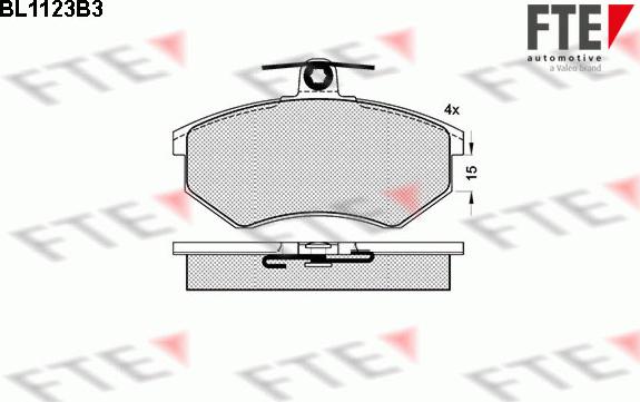 FTE 9010036 - Brake Pad Set, disc brake www.autospares.lv