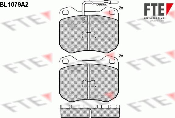 FTE BL1079A2 - Bremžu uzliku kompl., Disku bremzes www.autospares.lv