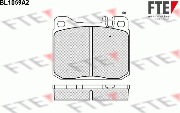 FTE BL1059A2 - Bremžu uzliku kompl., Disku bremzes www.autospares.lv