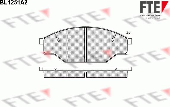 FTE BL1251A2 - Brake Pad Set, disc brake www.autospares.lv