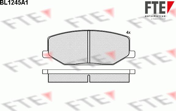 FTE 9010071 - Brake Pad Set, disc brake www.autospares.lv