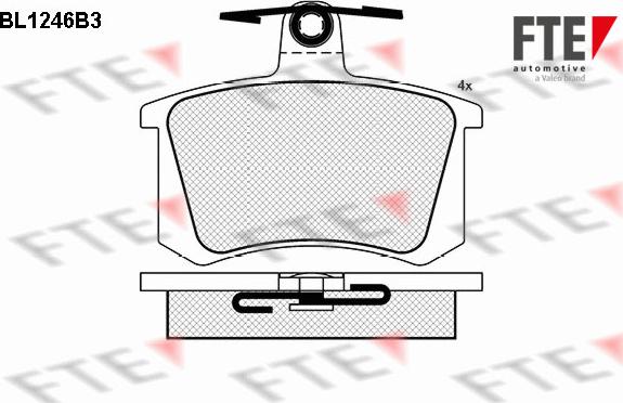 FTE BL1246B3 - Bremžu uzliku kompl., Disku bremzes www.autospares.lv