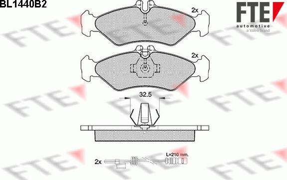 FTE 9010191 - Тормозные колодки, дисковые, комплект www.autospares.lv