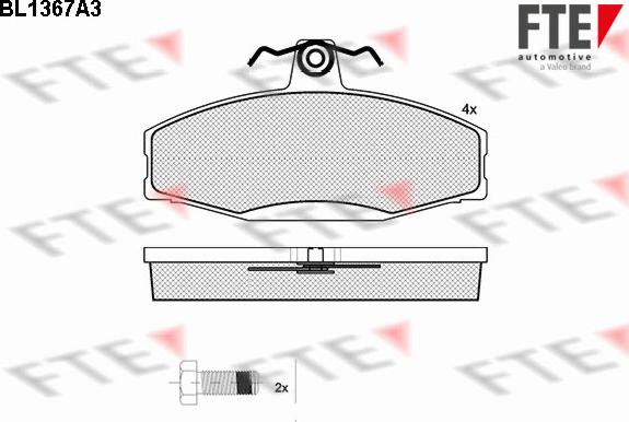 FTE 9010144 - Тормозные колодки, дисковые, комплект www.autospares.lv