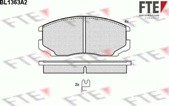 FTE 9010141 - Тормозные колодки, дисковые, комплект www.autospares.lv