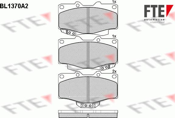 FTE 9010148 - Brake Pad Set, disc brake www.autospares.lv