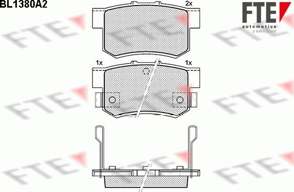 FTE BL1380A2 - Bremžu uzliku kompl., Disku bremzes www.autospares.lv