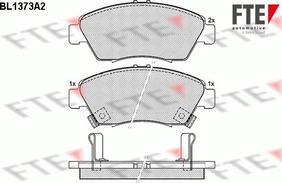 FTE BL1373A2 - Bremžu uzliku kompl., Disku bremzes www.autospares.lv