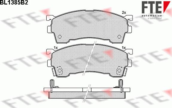 FTE BL1385B2 - Bremžu uzliku kompl., Disku bremzes www.autospares.lv