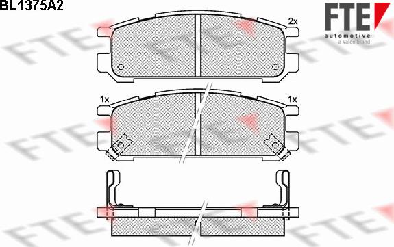 FTE BL1375A2 - Bremžu uzliku kompl., Disku bremzes www.autospares.lv