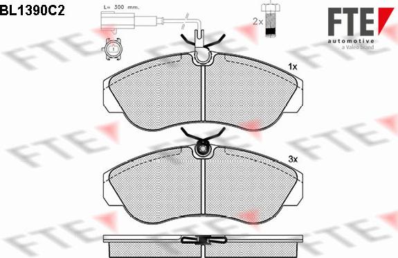 FTE BL1390C2 - Brake Pad Set, disc brake www.autospares.lv