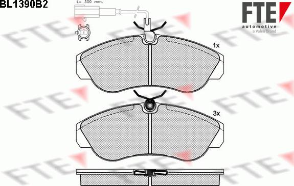 FTE BL1390B2 - Bremžu uzliku kompl., Disku bremzes www.autospares.lv