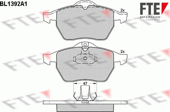 FTE 9010167 - Тормозные колодки, дисковые, комплект www.autospares.lv