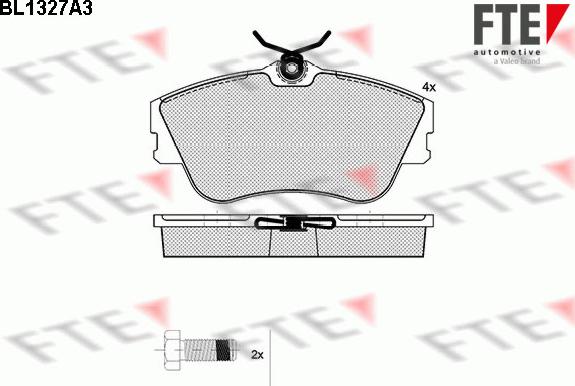 FTE BL1327A3 - Bremžu uzliku kompl., Disku bremzes www.autospares.lv