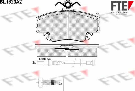 FTE 9010110 - Bremžu uzliku kompl., Disku bremzes autospares.lv