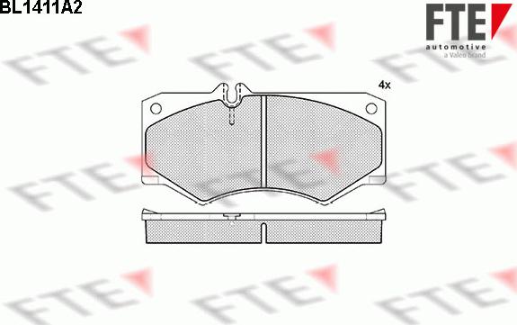 FTE 9010185 - Bremžu uzliku kompl., Disku bremzes autospares.lv