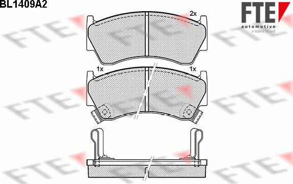 FTE BL1409A2 - Brake Pad Set, disc brake www.autospares.lv