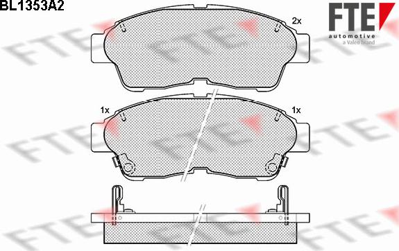 FTE 9010135 - Brake Pad Set, disc brake www.autospares.lv