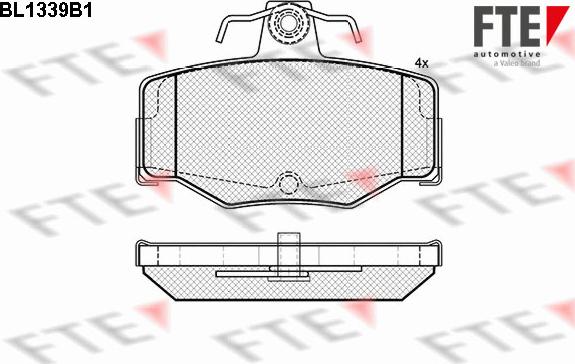 FTE 9010129 - Bremžu uzliku kompl., Disku bremzes autospares.lv