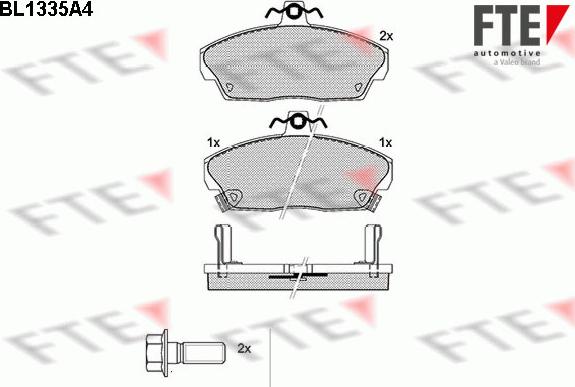 FTE BL1335A4 - Bremžu uzliku kompl., Disku bremzes www.autospares.lv