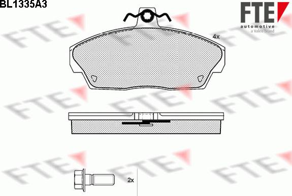 FTE 9010123 - Тормозные колодки, дисковые, комплект www.autospares.lv