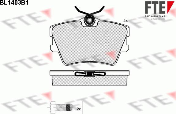 FTE BL1403B1 - Brake Pad Set, disc brake www.autospares.lv