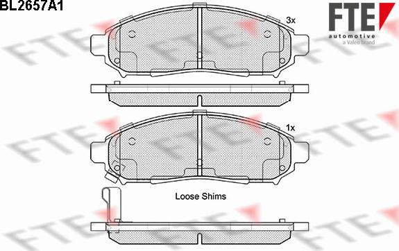 FTE 9010895 - Brake Pad Set, disc brake www.autospares.lv